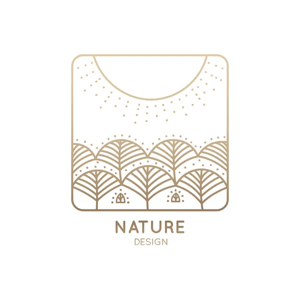 Logo-přírodní slunce — Stockový vektor