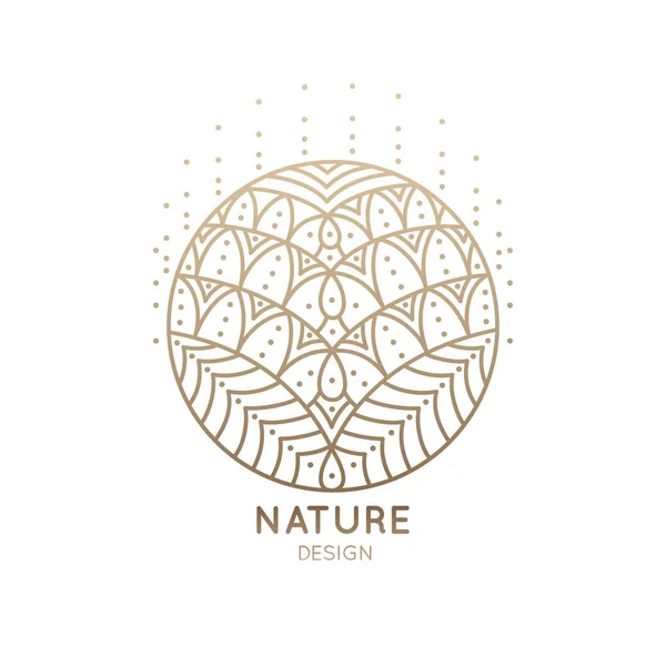 Logo mandala natura astratta — Vettoriale Stock