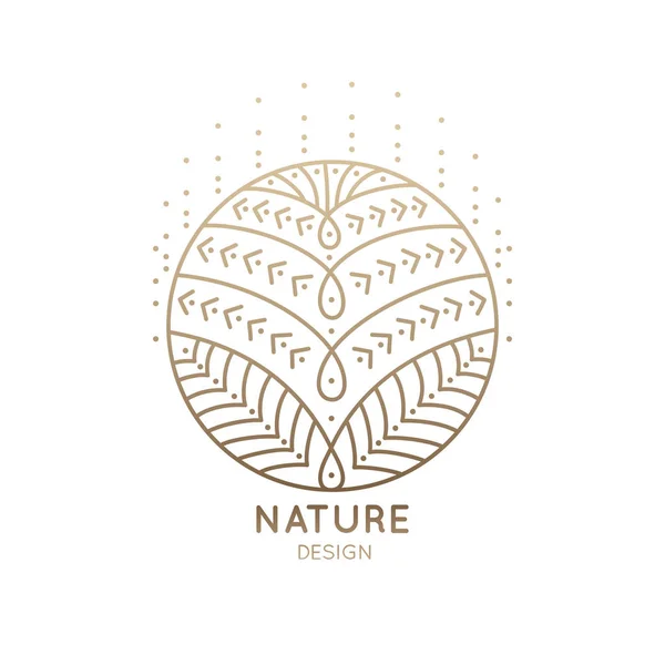 Logo Mandala Abstrakcja natura — Wektor stockowy