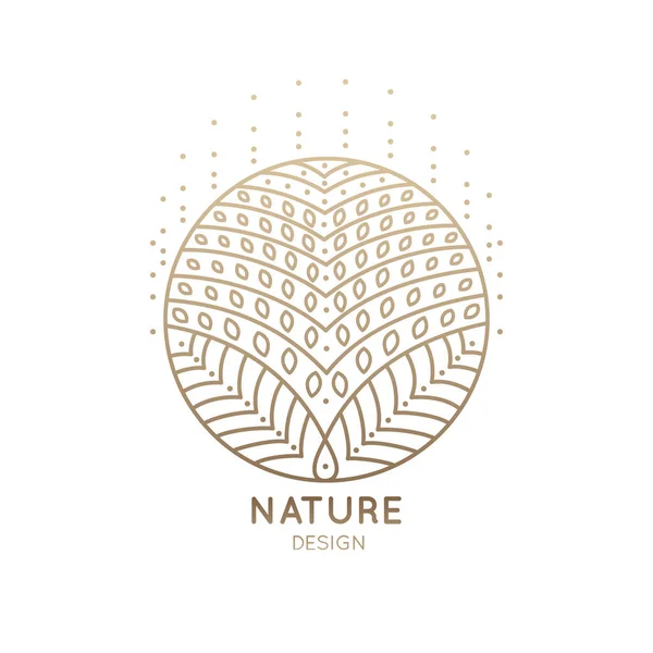 Logo mandala natura abstracta — Vector de stoc