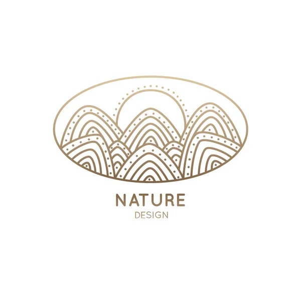 Logo naturaleza ovalada — Vector de stock