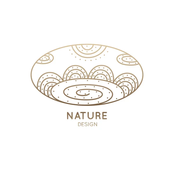Logo ovale natura — Vettoriale Stock