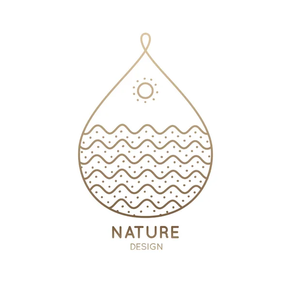 Logo goccia natura — Vettoriale Stock