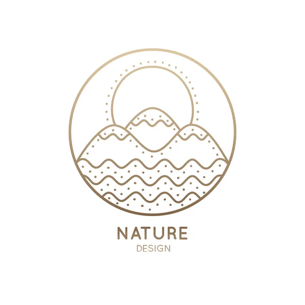 Logotipo círculo naturaleza — Vector de stock