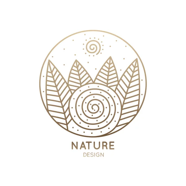 Logo cerchio natura — Vettoriale Stock