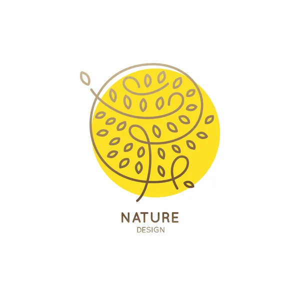 Logo abstraktní strom žlutý — Stockový vektor