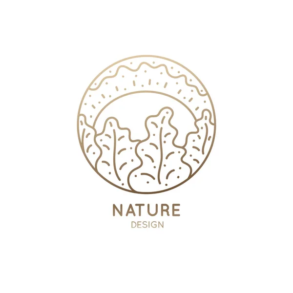 Logo nature sun — Stock Vector