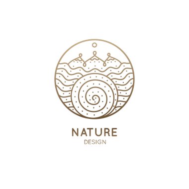 Logo dalgalı nehir