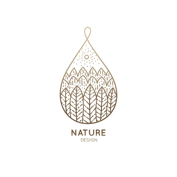 Logo natura goccia — Vettoriale Stock