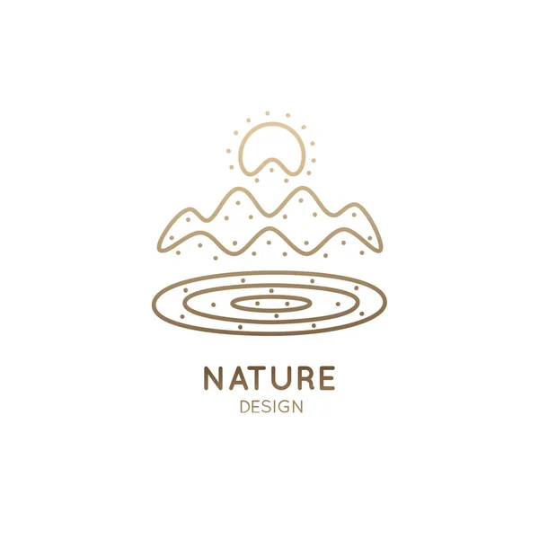 Logo contour paysage — Image vectorielle
