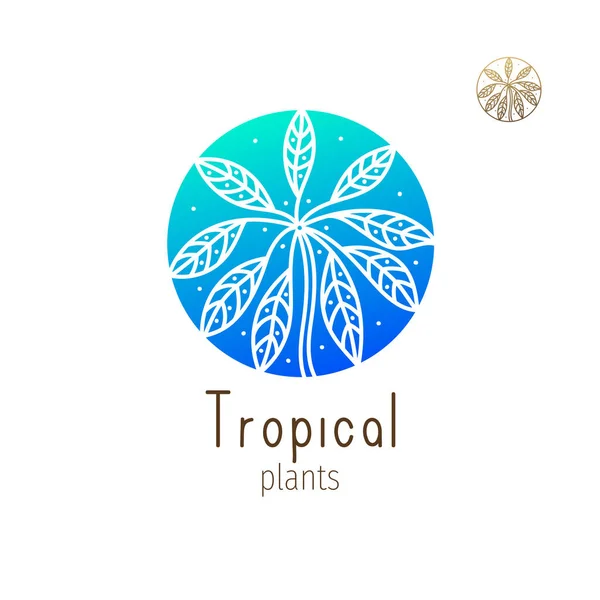 Erva floral tropical —  Vetores de Stock