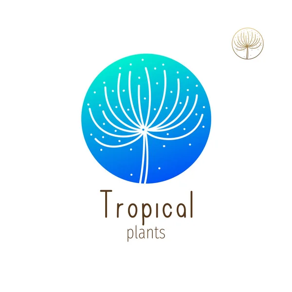 Erva floral tropical —  Vetores de Stock