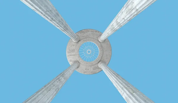 çiçek ile bulutlar sütununda