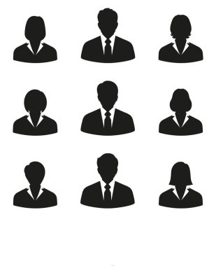 İşadamları erkekler ve kadınlar beyaz bir arka plan üzerinde