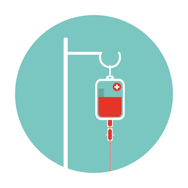 Hilfe Für Kranke Und Bedürftige Blutspende Auf Grünem Hintergrund — Stockvektor