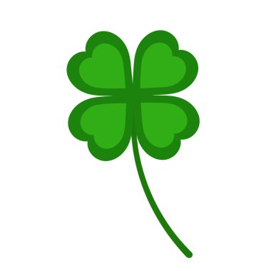 yonca beyaz zemin üzerine yeşil yaprak