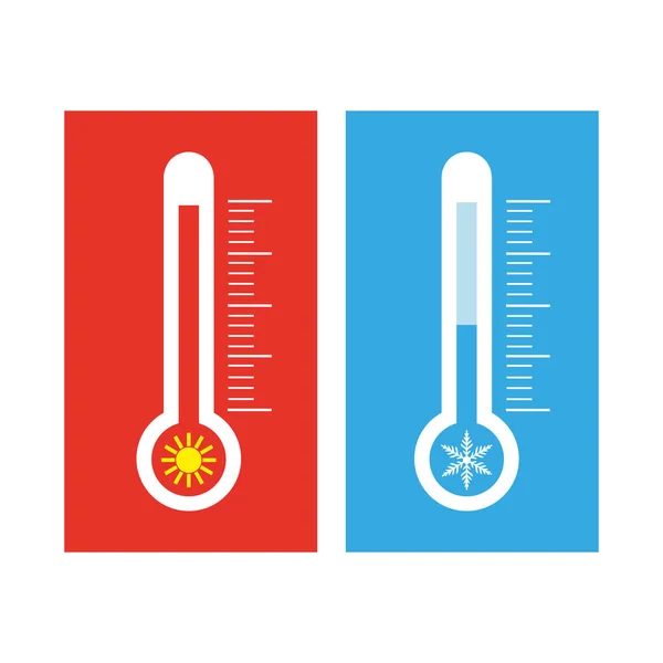 Hot weather symbol. Thermometer with red temperature indicator