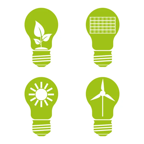 Ikona Eko Lampy Wypełniony Płaski Znak Dla Koncepcji Mobilnej Projektowanie — Wektor stockowy