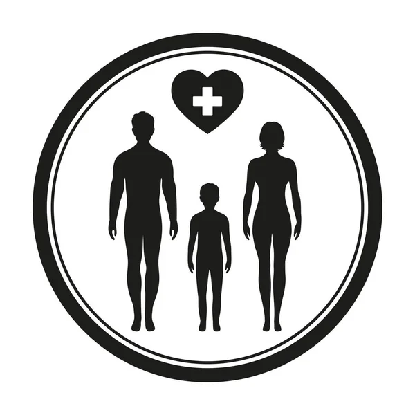 Logotipo Familia Círculo Que Consiste Papá Mamá Niño Utilizados Para — Archivo Imágenes Vectoriales