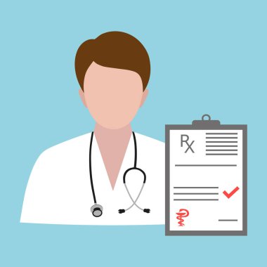 Beyaz arka plan üzerinde kırmızı ilk yardım çantası ile Doktor