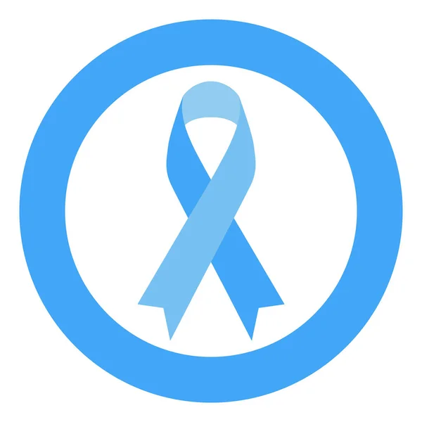Diabetes Fita Azul Logotipo Prevenção Círculo Fundo Branco —  Vetores de Stock