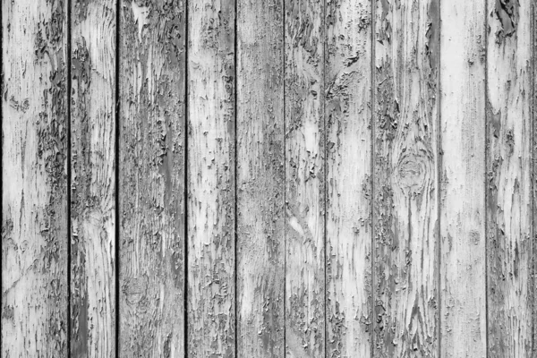 Старая Белая Краска Серых Деревянных Досках — стоковое фото