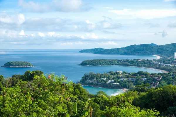 Playas Populares Phuket Kata Noi Kata Lejos Karon Vista Desde — Foto de Stock