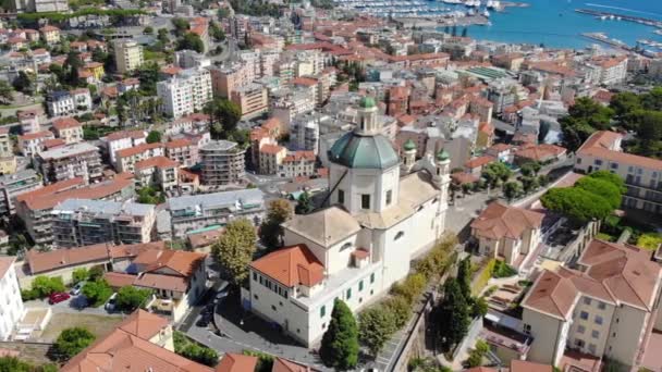 Vue Aérienne Belle Ville Balnéaire Italienne Jour Été Vue Sur — Video