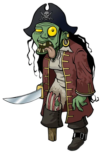 Uno Zombie Pirata Uno Stato Semi Deteriorato Non Morto — Foto Stock