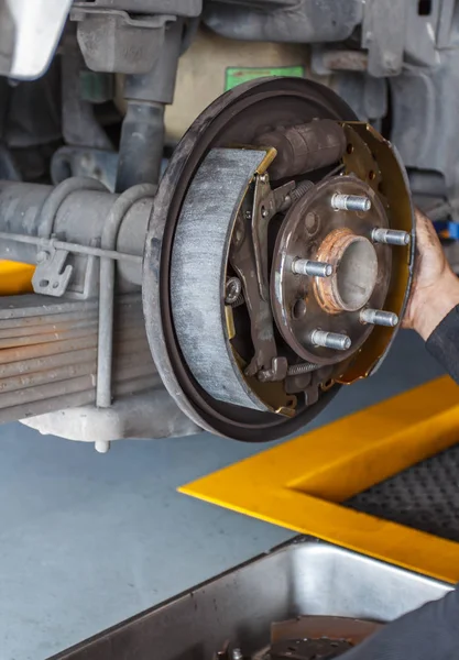 Maintenance Car Brakes Hub Garage — Stock Photo, Image