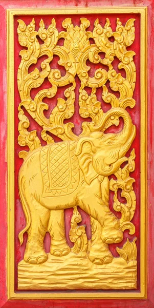 Porta Ornamentada Antiga Madeira Tradicional Bonita Laos — Fotografia de Stock