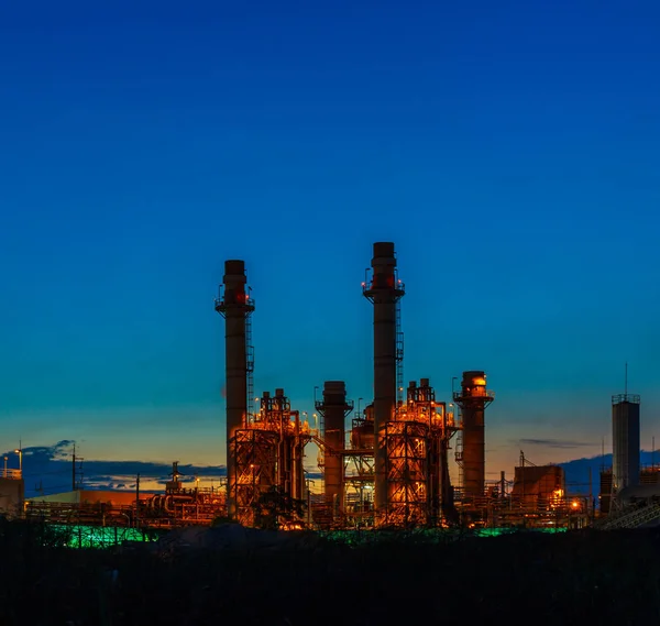 Immagine Crepuscolare Una Centrale Elettrica Una Bella Serata — Foto Stock