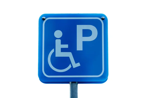 Disabled Parking Sign White Background — Stock Photo, Image