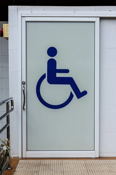 Bathroom Cripple Disabled Badge Lady — Stock Photo, Image