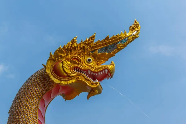 Statue König Der Nagas Wat Saman Rattanaram Thailand — Stockfoto