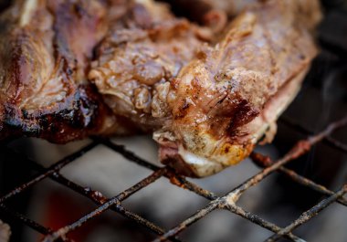 Izgara Dana Biftek Barbekü kızarmış kaburga kuzu