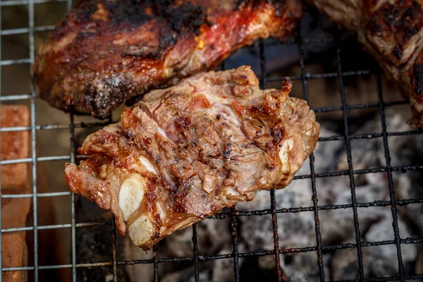 Grilled Pork Ribs Grill Steak — Stock Photo, Image