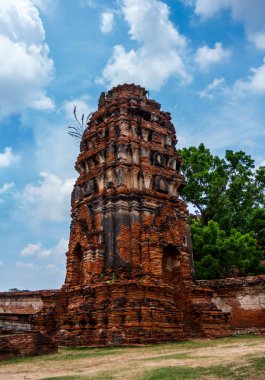 Eski Pagoda eski Wat Phra Nakhon Si Ayutthaya, Tayland Mahathat