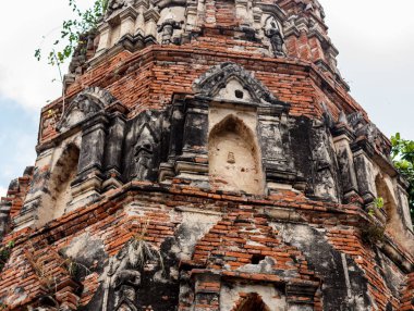 Eski Pagoda eski Wat Phra Nakhon Si Ayutthaya, Tayland Mahathat