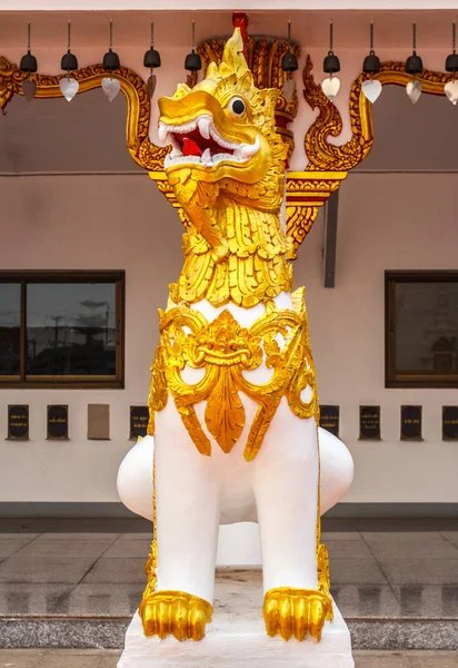 Estatuas Animales Leones Historia Del Budismo — Foto de Stock