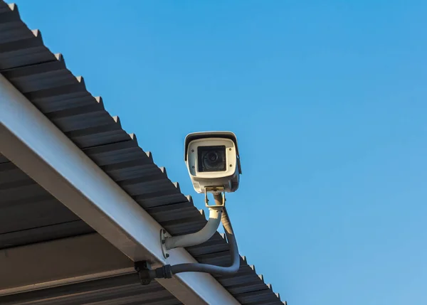 CCTV camera in the car park of the department store.