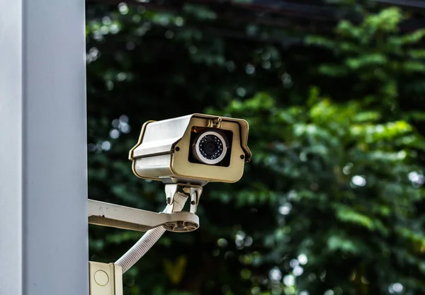 Videosorveglianza Nel Parco Vicino Parcheggio — Foto Stock