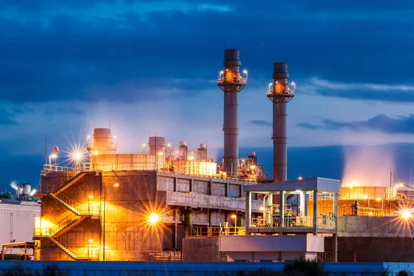 Twilight Image Power Plant Beautiful Evening — Stock Photo, Image