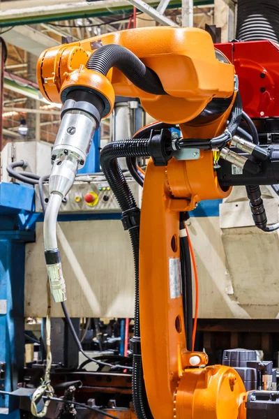 Robots Auto Onderdelen Industrie Lassen — Stockfoto