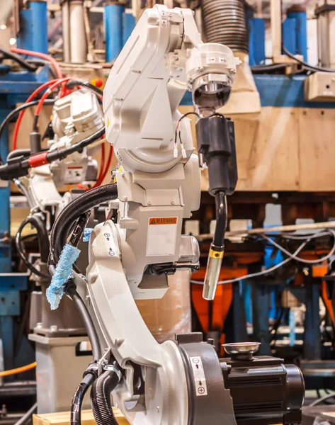 Robots Auto Onderdelen Industrie Lassen — Stockfoto