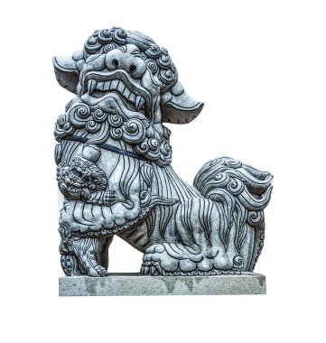 Tapınağın önünde güzel oyulmuş taş aslanlar.