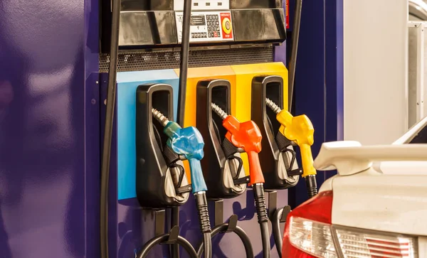 Pump Nozzles Service Station Gas — Stock Photo, Image