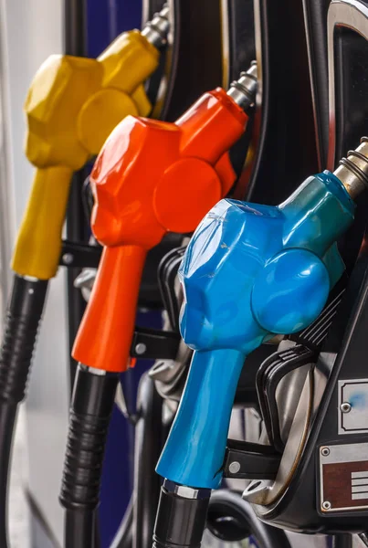 Pump nozzles in a service station, Gas