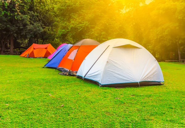 Zelte Für Touristen Während Der Regenzeit Thailand — Stockfoto