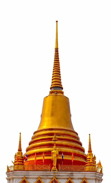 Wat Βουδισμού Στην Ταϊλάνδη Όμορφη Σχετικά Λευκό Φόντο — Φωτογραφία Αρχείου